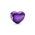 Charm Coração Roxo Metálico