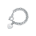 Pulseira Coração Fecho em T