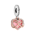 Charm Pendente Coração Infinito Cintilante