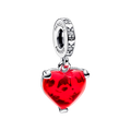 Charm Mickey E Minnie Beijo Murano Vermelho