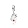 Charm Notas de amor coração vermelho