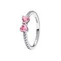 Anel de Laço Rosa Cintilante