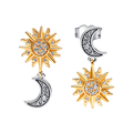 Brincos Sol e Lua Invertido