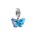 Charm Borboleta Azul Murano