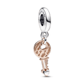 Charm De Coração Deslizante E Chave