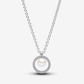 Colar Circulo Pave e Perola