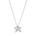 Colar Estrela Assimetrica em Pave