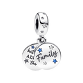 Charm Pendente Duplo Família e Amor