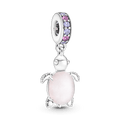 Charm Pendente Tartaruga Marinha Rosa