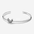 Pulseira Aberta Lua Crescente Brilhante