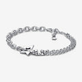 Pulseira de Corrente Dupla Estrela Cadente