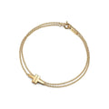 Pulseira de Corrente Dupla T
