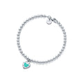 Pulseira de contas com coração Love